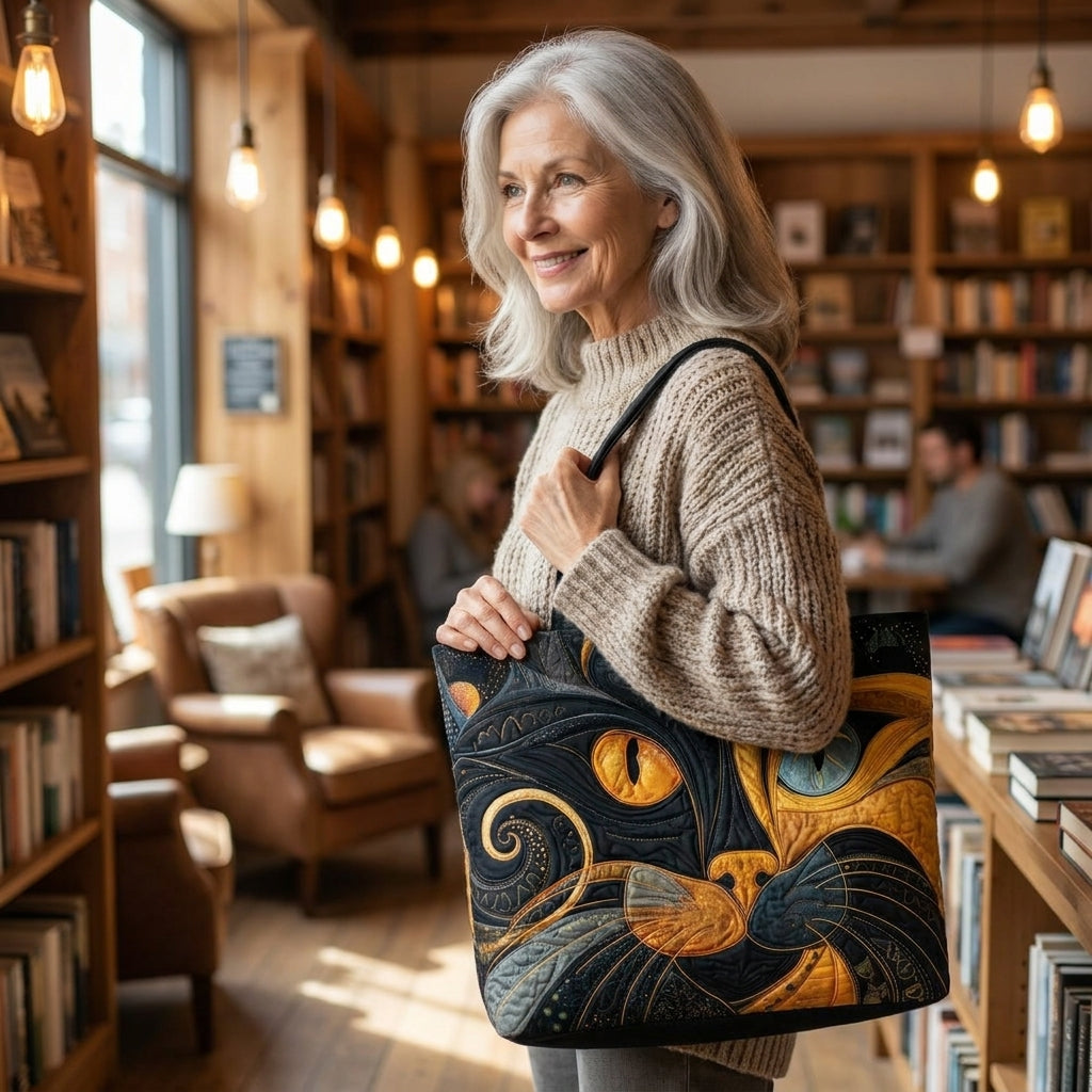 Katherine | Artisanal Bag - Mystic Cat Tote