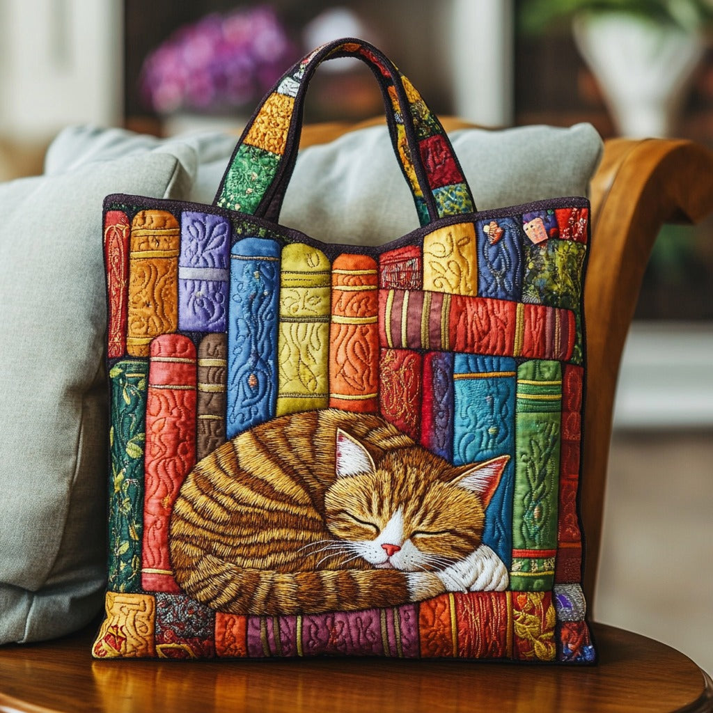 Opal | Vintage Library Cat Tote