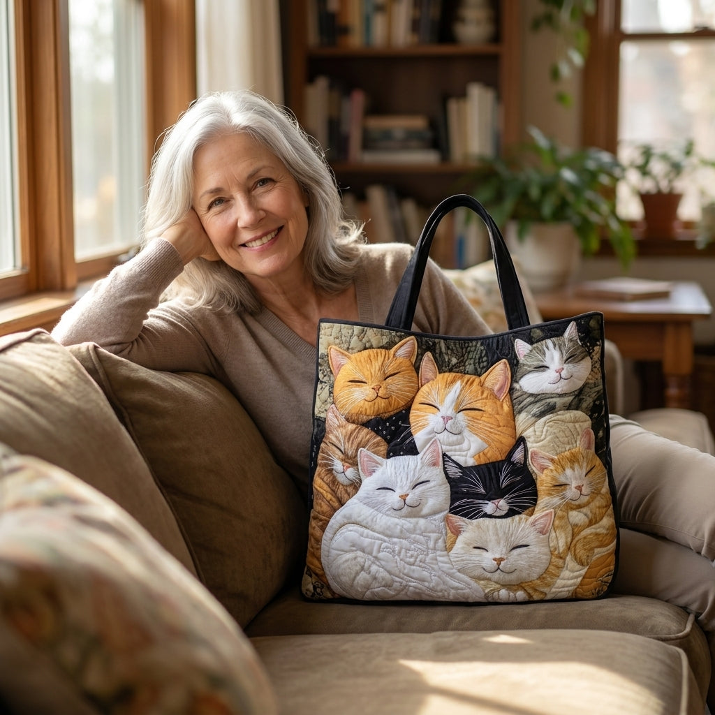 Josephine | Artisanal Sleeping Kittens Tote