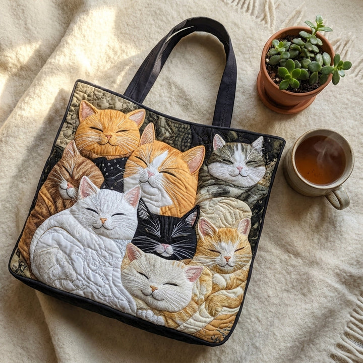 Josephine | Artisanal Sleeping Kittens Tote