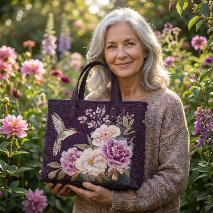 Imogen | Artisanal Hummingbirds and Orchids Tote