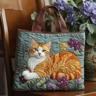 Isadora | Artisanal Bag - Orange Cat Tote