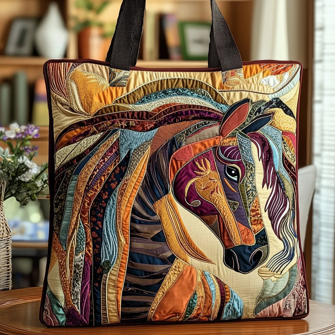 Dorothea | Artisanal Bag - Multicolored Mosaic Horse Tote