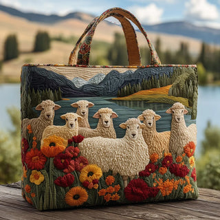 Kitty | Artisanal Bag - Sheep by the Lake Tote