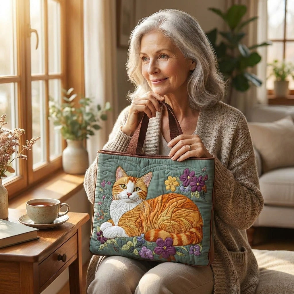Isadora | Artisanal Bag - Orange Cat Tote