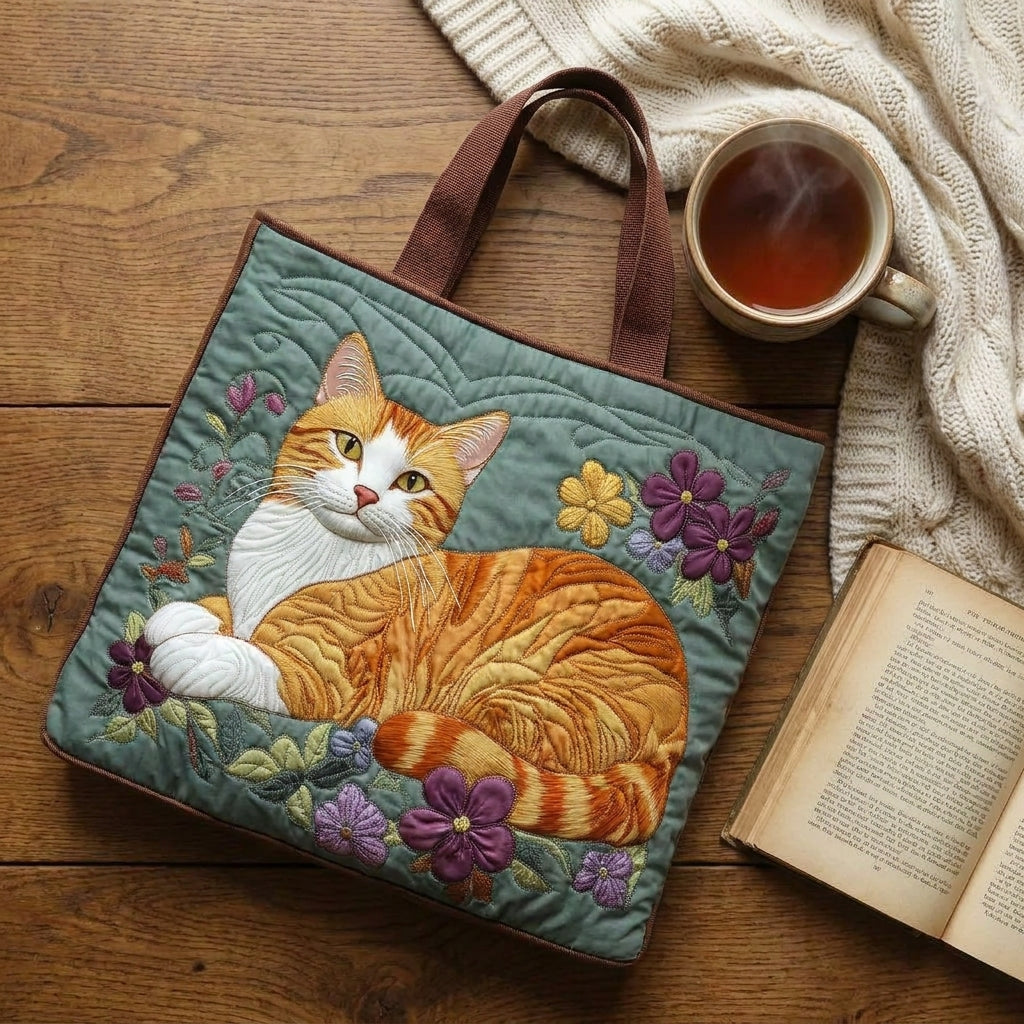 Isadora | Artisanal Bag - Orange Cat Tote