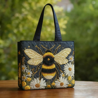 Octavia | Artisan Tote - Bee with Daisies and Stars