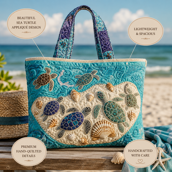 Adeline | Artisanal Bag - Turtle Love Tote