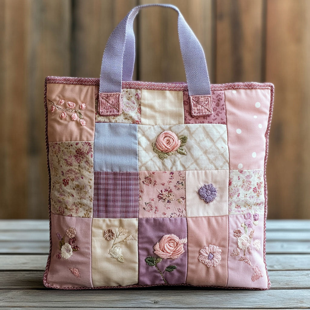 Louise | Vintage Rose Patchwork Tote