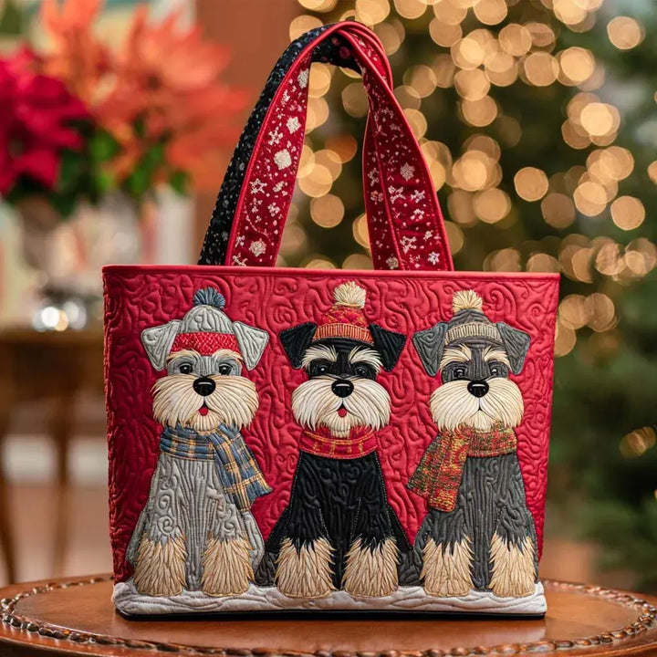 Marguerite | Artisanal Bag - Trio of Schnauzers Tote