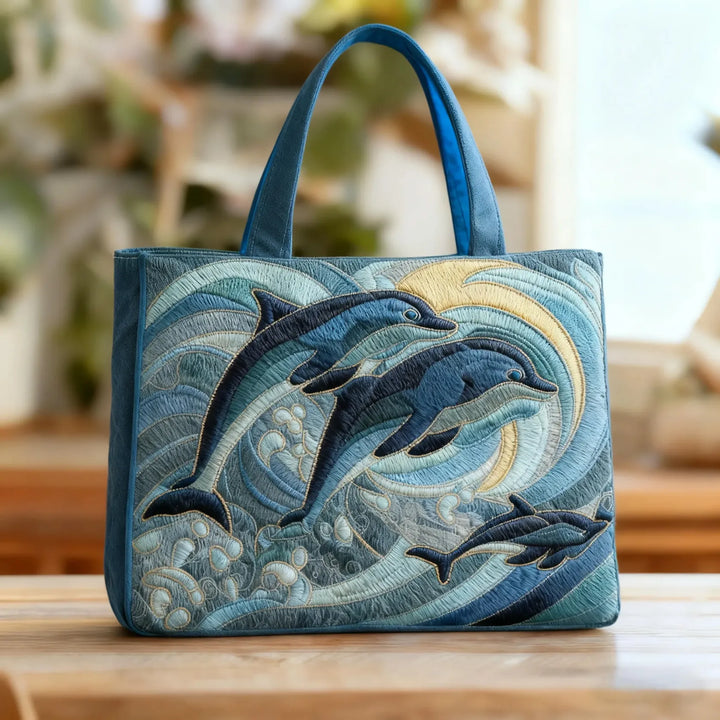 Yolanda | Artisanal Bag - Ocean Dolphin Tote