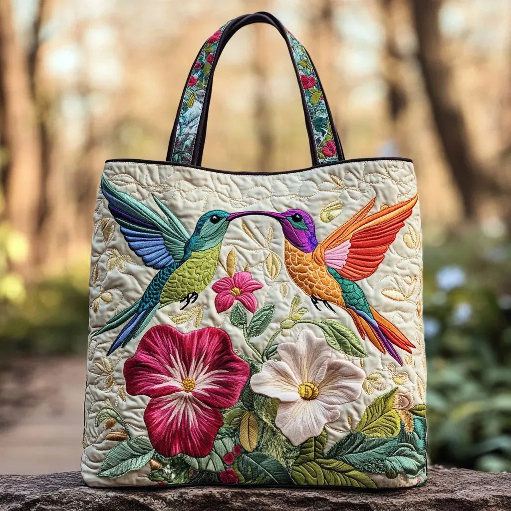 Juliet | Hummingbird and White Flowers Tote