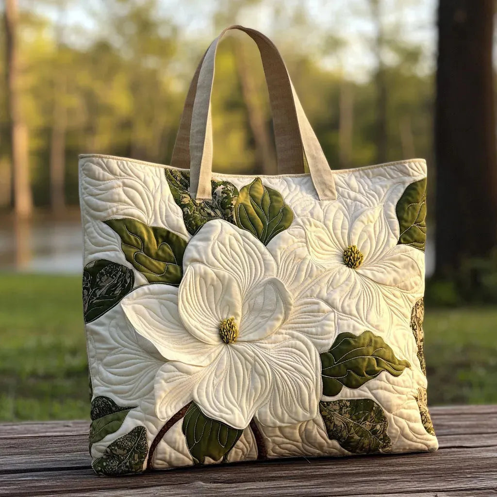 Bridget | Artisanal - Elegant White Lilies Tote