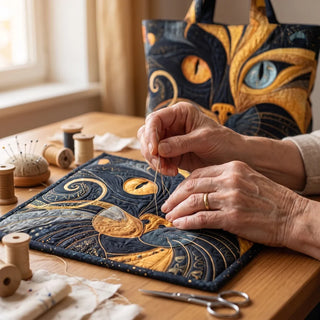 Katherine | Artisanal Bag - Mystic Cat Tote