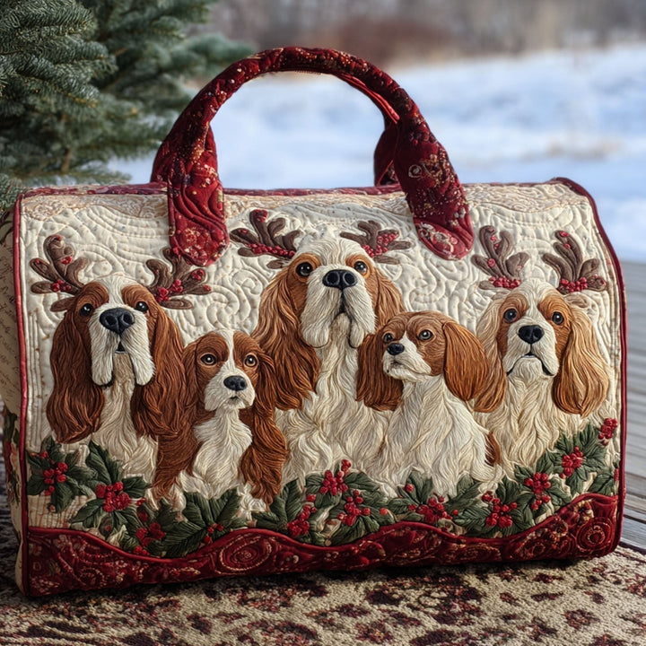 Isadora | Christmas Spaniel Duffle