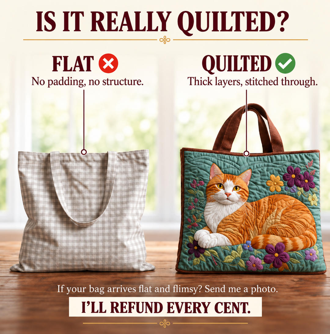 Isadora | Artisanal Bag - Orange Cat Tote