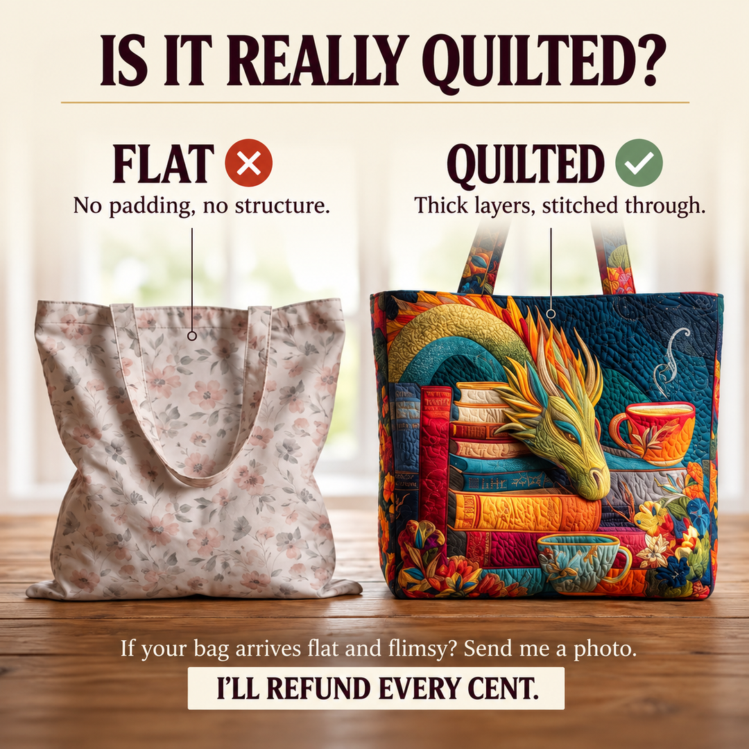 Eleanor | Artisan Bag - Dragon Reader with Books and Mugs Tote