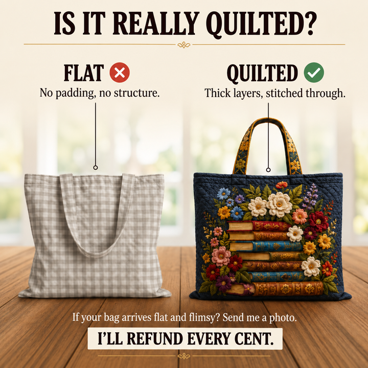Henrietta | Artisanal Tote - Floral Print and Books
