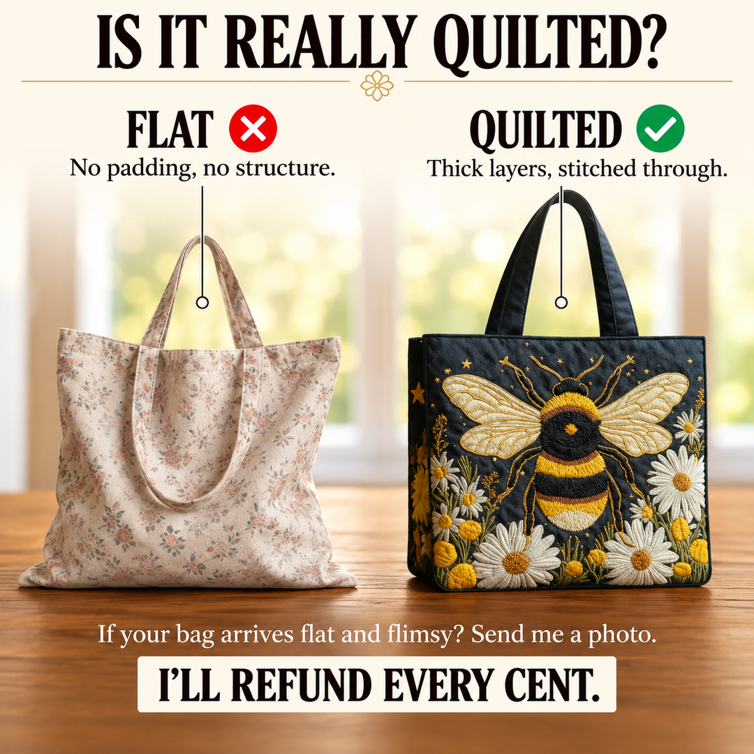 Octavia | Artisan Tote - Bee with Daisies and Stars