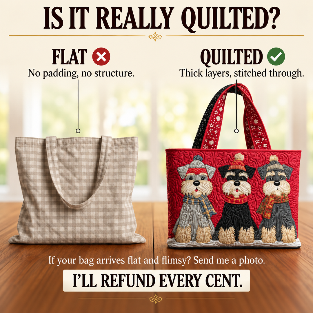 Marguerite | Artisanal Bag - Trio of Schnauzers Tote