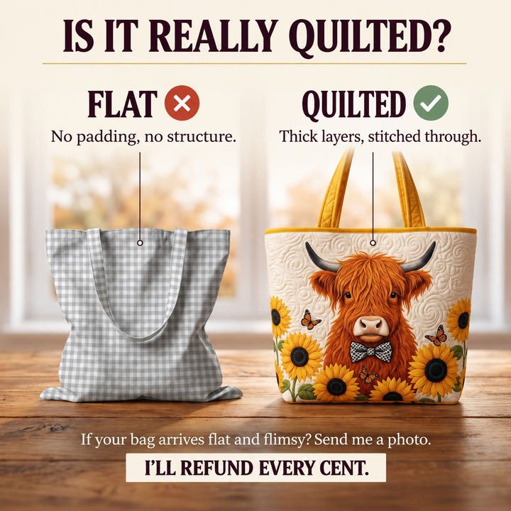 Theodora | Highland Cow with Sunflowers Tote