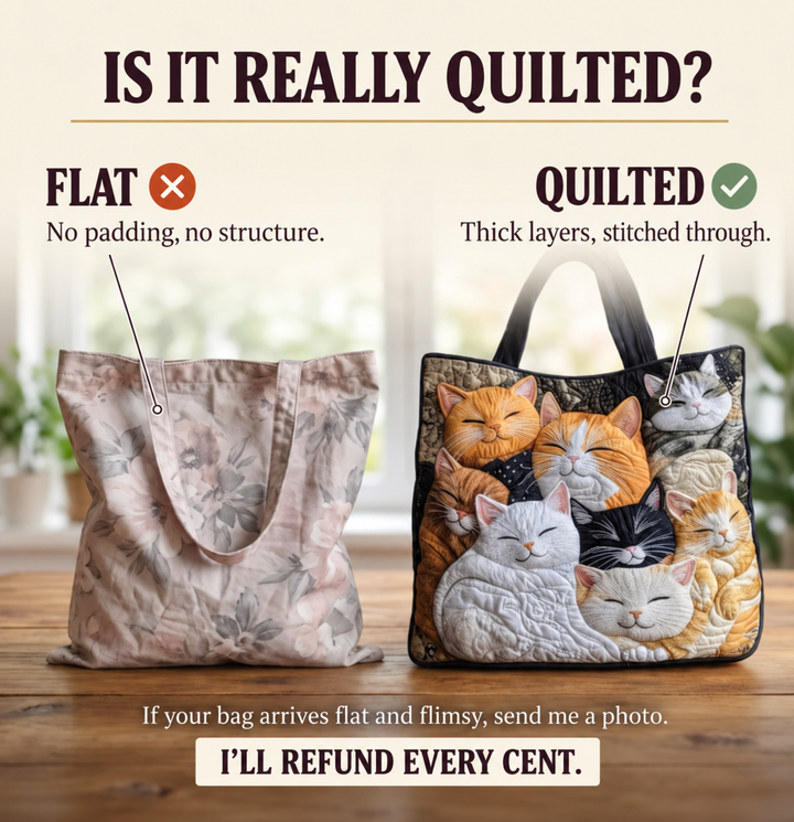 Josephine | Artisanal Sleeping Kittens Tote