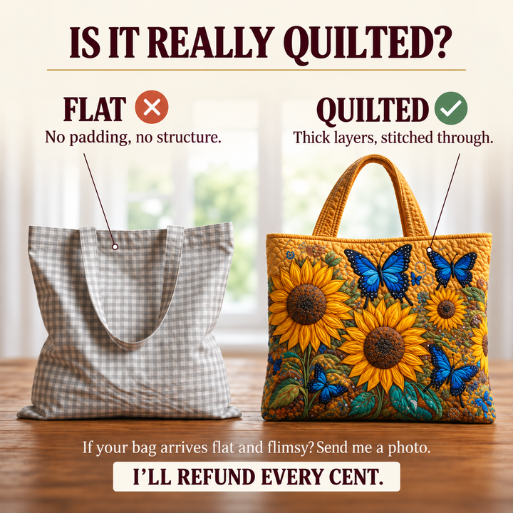 Harriet | Artisan Bag - Sunflowers and Blue Butterflies Tote