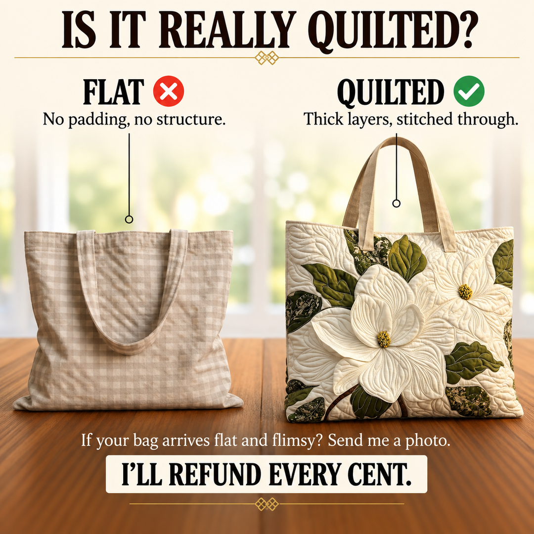 Bridget | Artisanal - Elegant White Lilies Tote