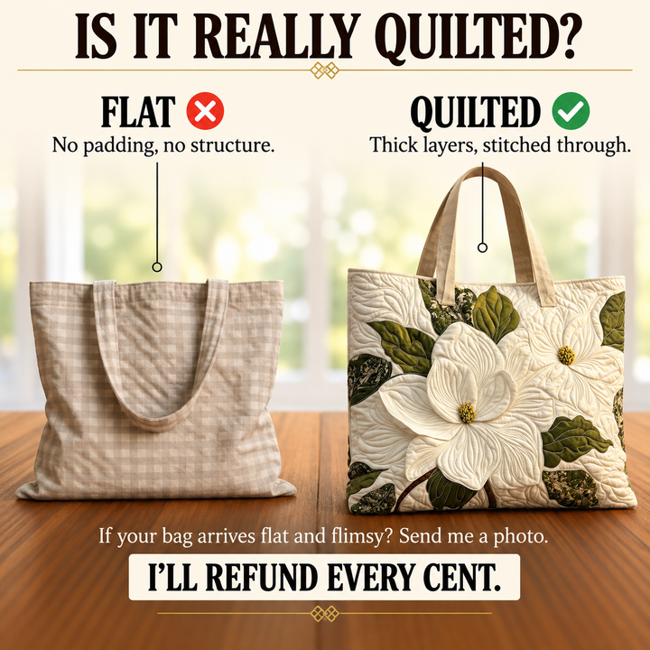 Bridget | Artisanal - Elegant White Lilies Tote