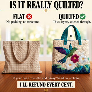 Delphine | Hummingbird and White Flower Tote