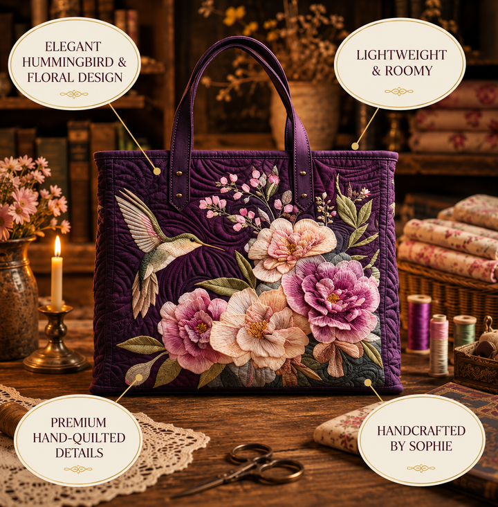 Imogen | Artisanal Hummingbirds and Orchids Tote