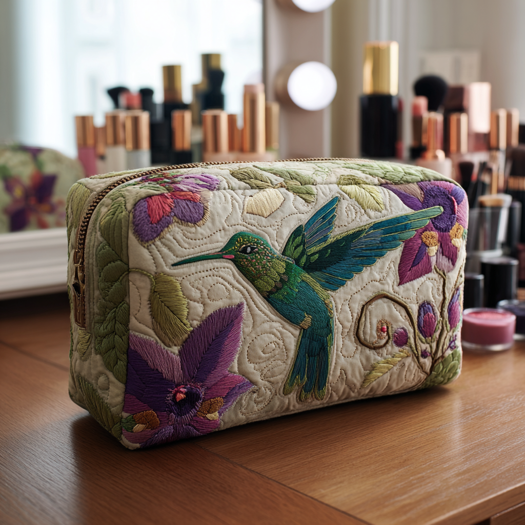 Ida | Hummingbird Garden Makeup Bag