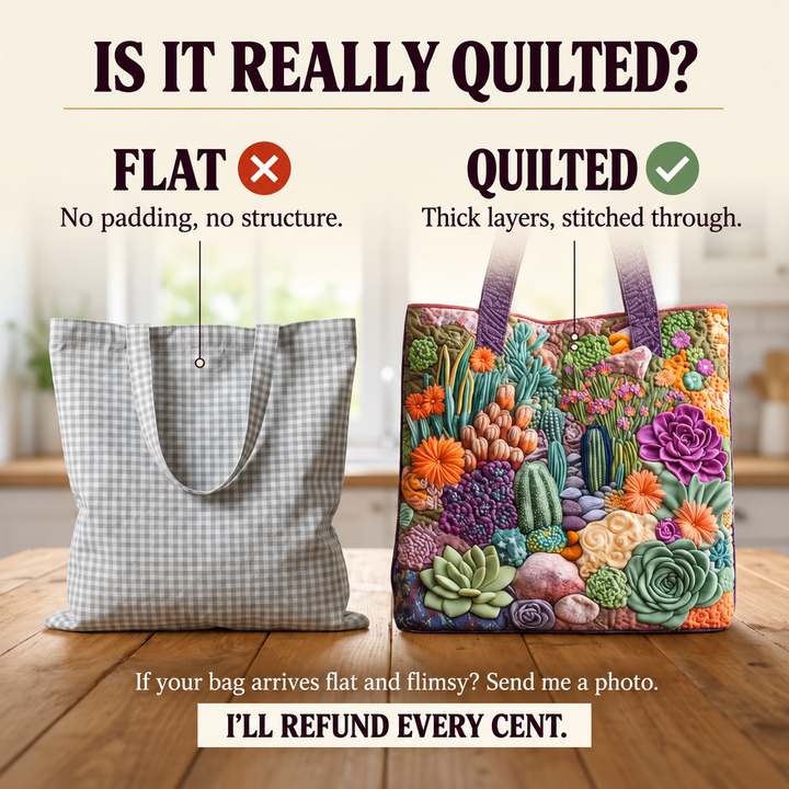 Sylvia | Artisanal Tote Bag - Succulent Garden