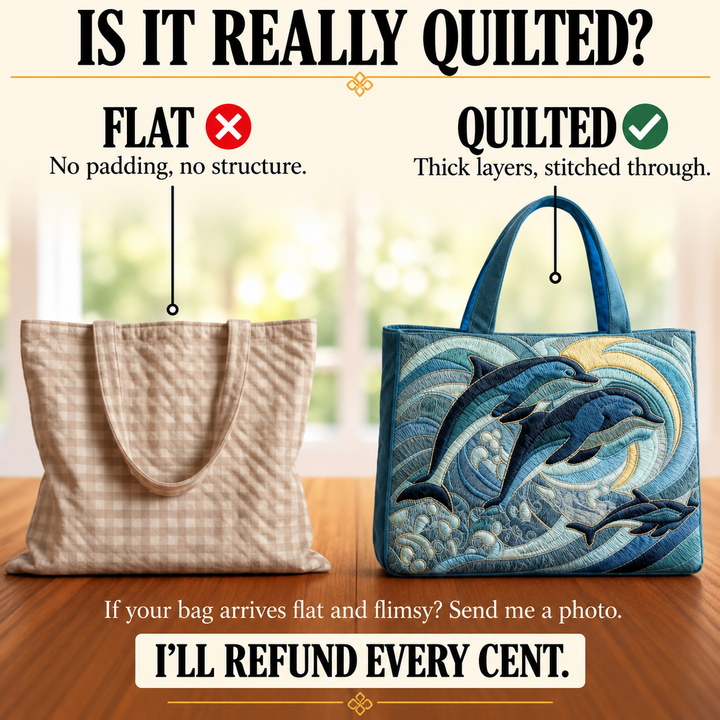Yolanda | Artisanal Bag - Ocean Dolphin Tote