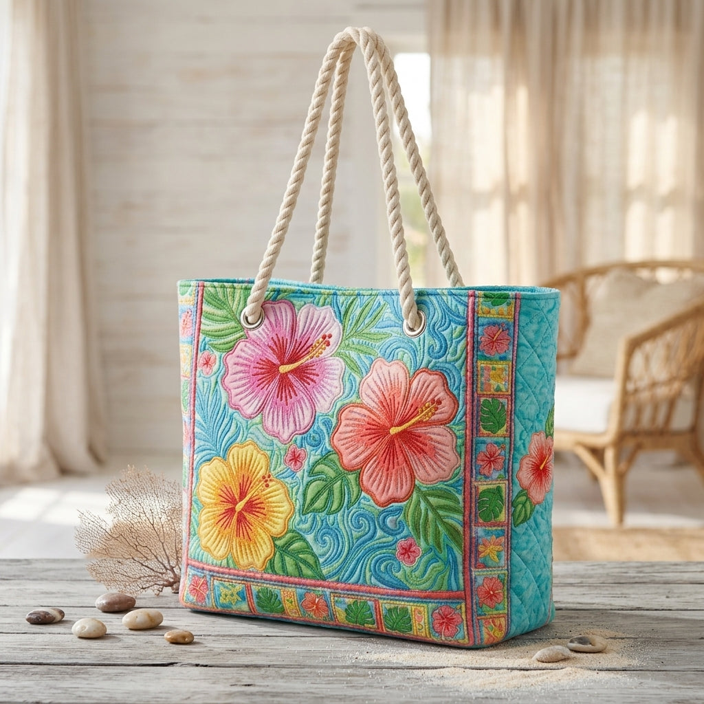 Iris | Tropical Flower Beach Bag