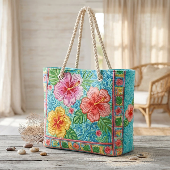 Iris | Tropical Flower Beach Bag