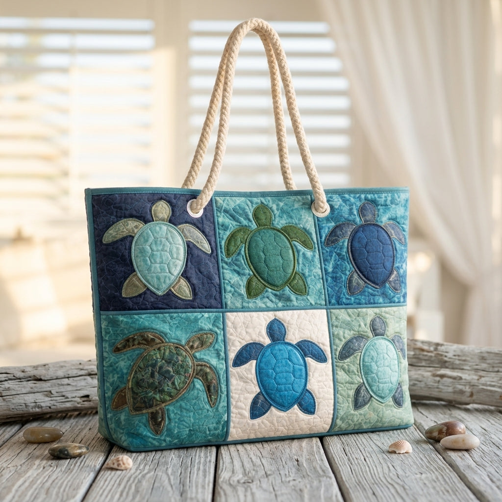 Beatrice | Blue Turtle Beach Bag