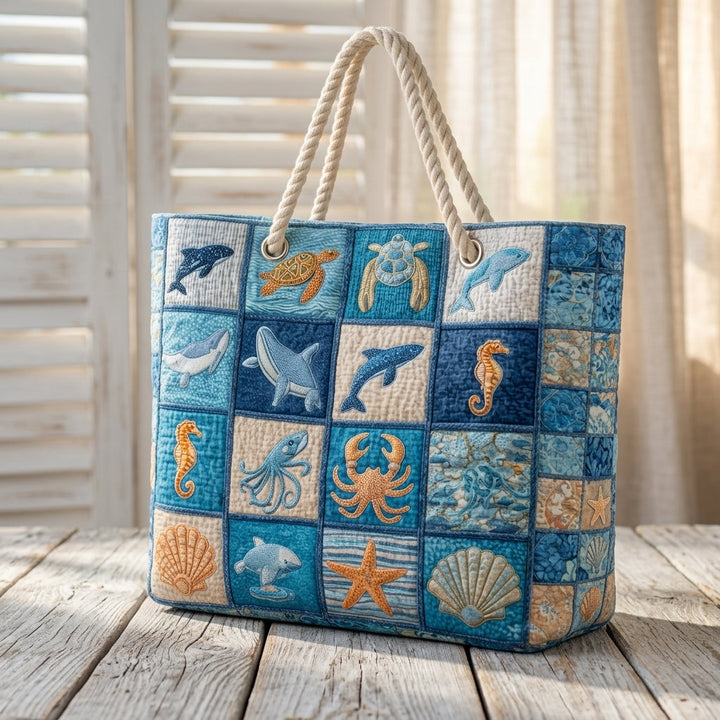 Cecile | Marine Life Beach Bag