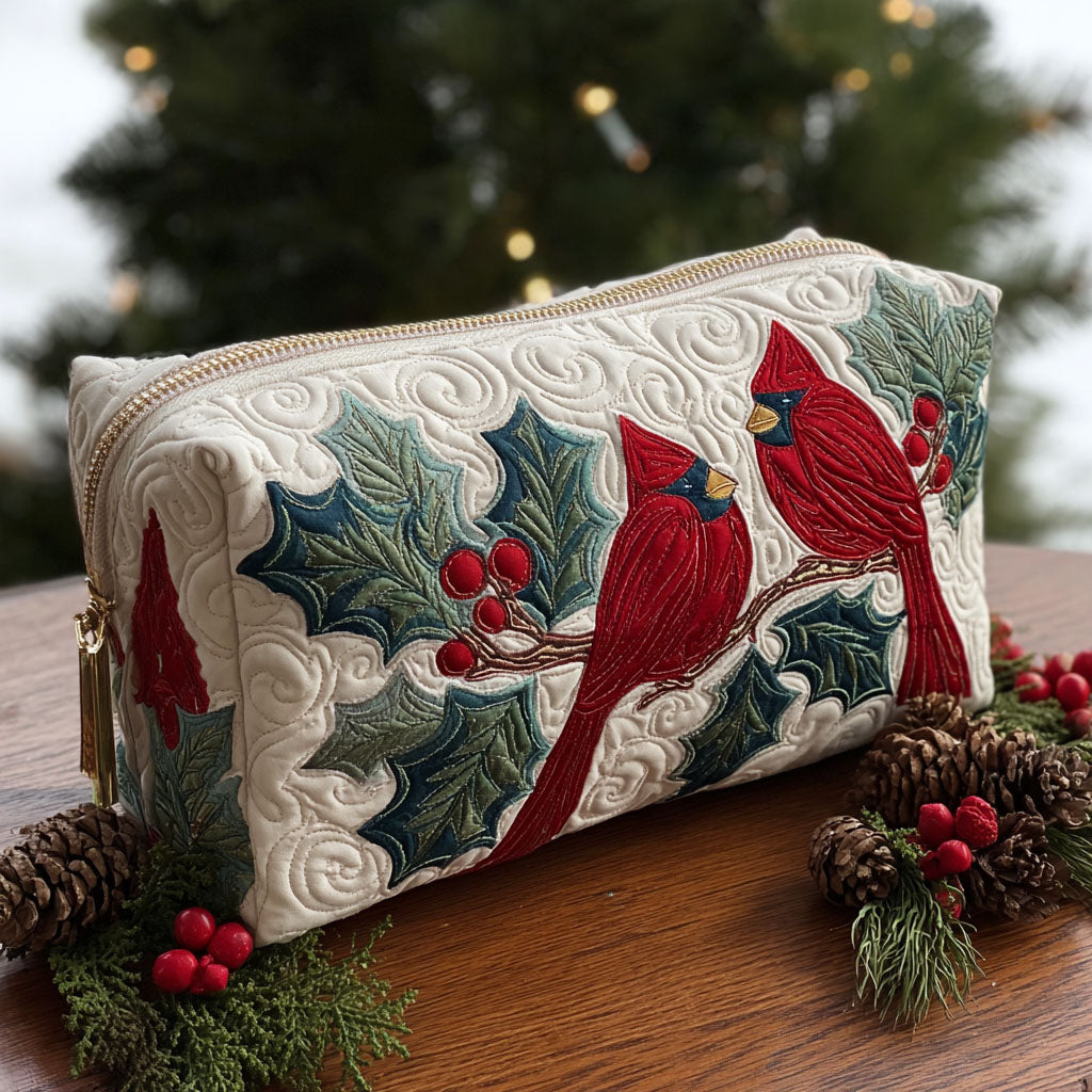 Nellie | Red Feather Makeup Bag