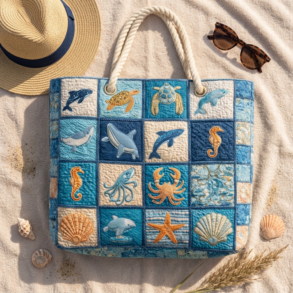 Cecile | Marine Life Beach Bag