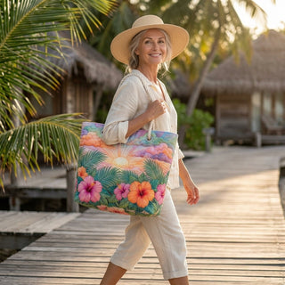 Maeve | Tropical Dawn Beach Bag