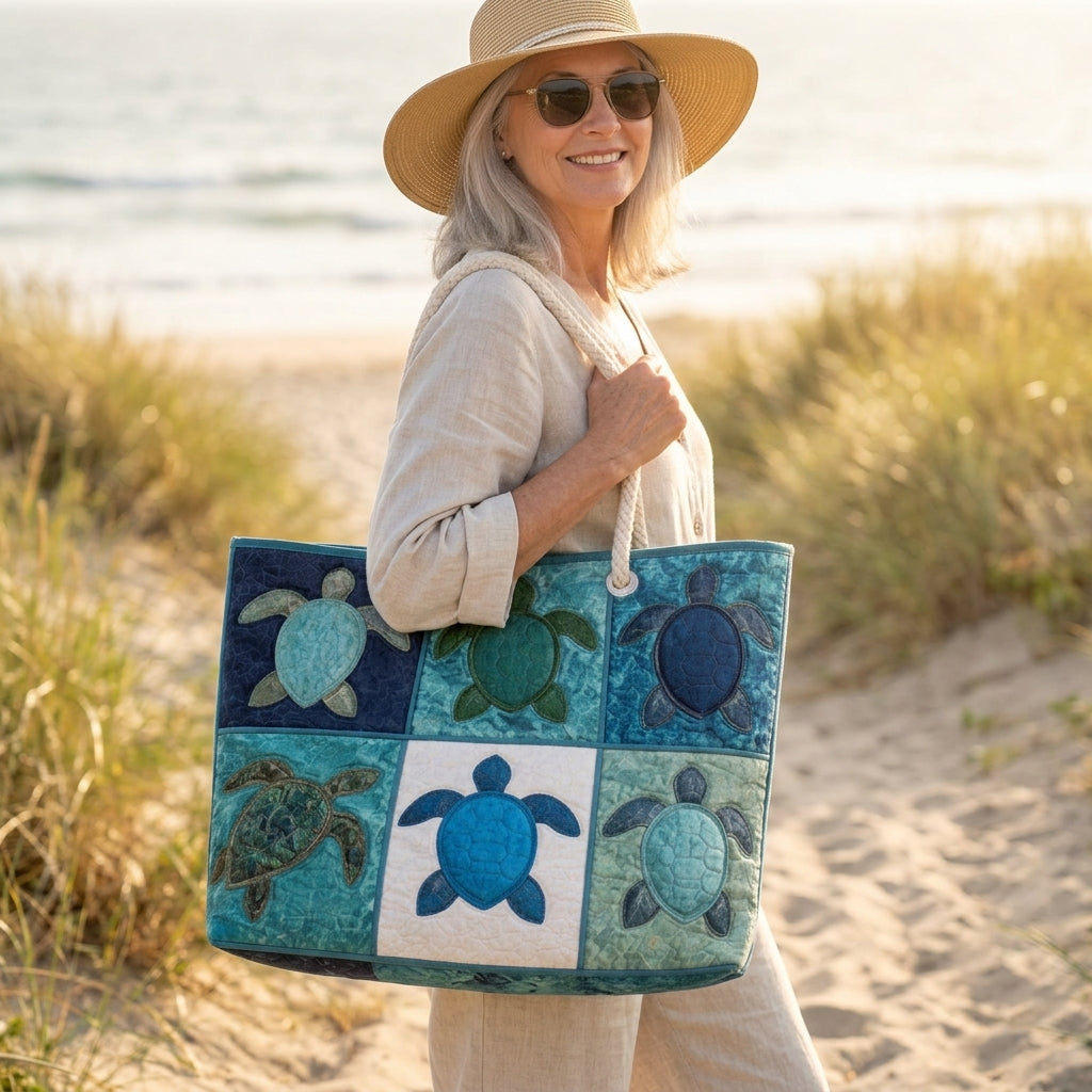 Beatrice | Blue Turtle Beach Bag