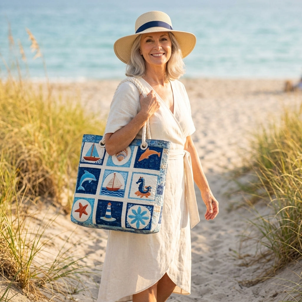 Nellie | Marine Creatures Beach Bag