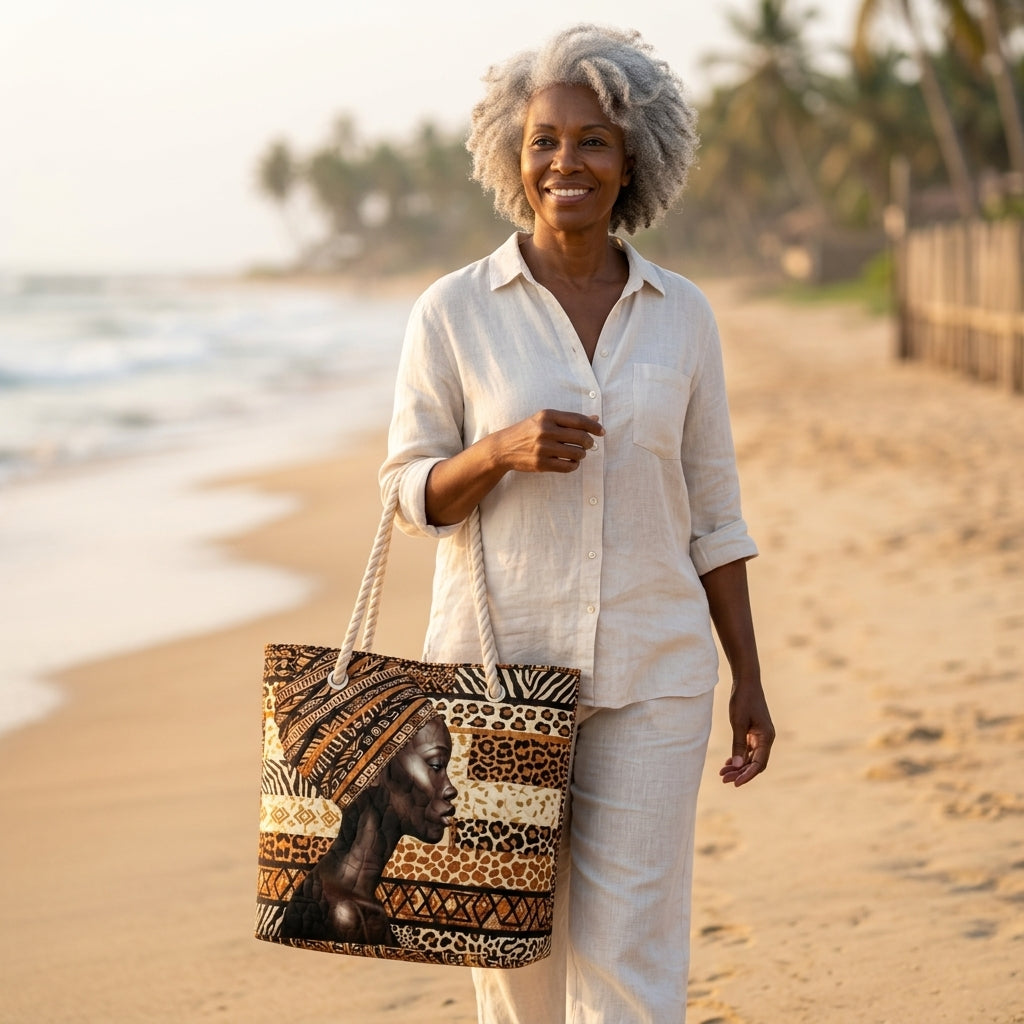 Wanda | Queen of Melanin Beach Bag