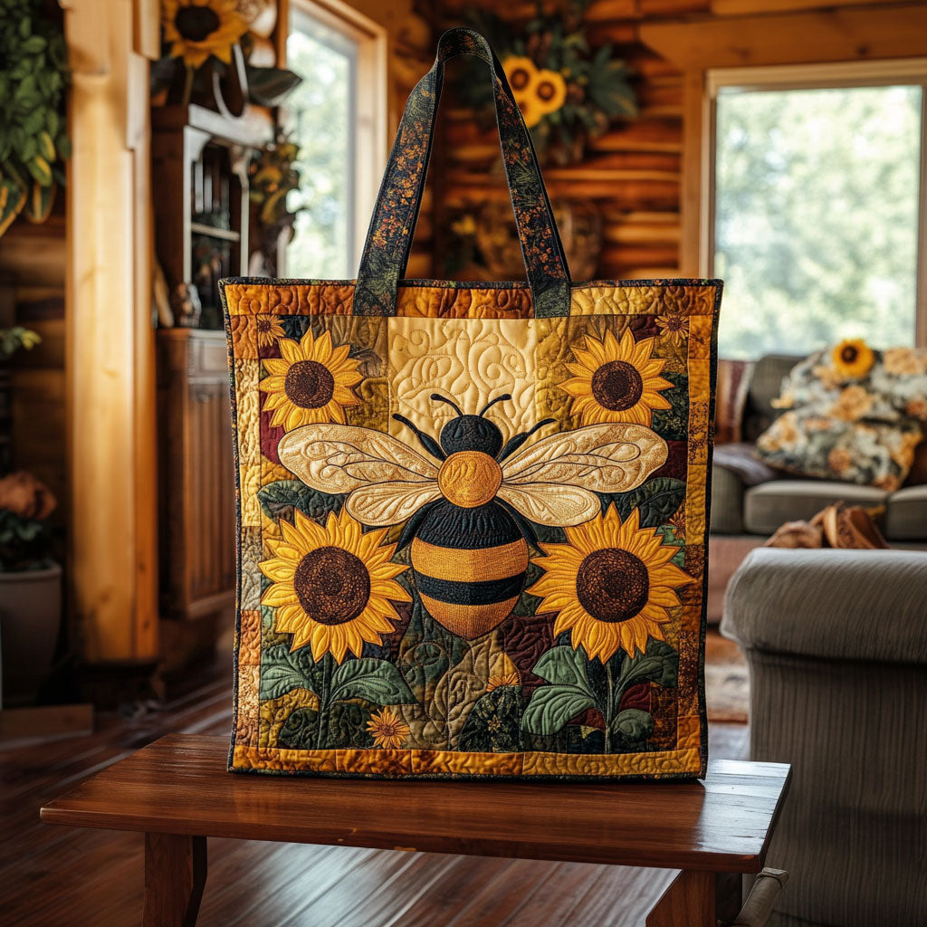 Daphne | Vintage Sunflower Honeybee Tote
