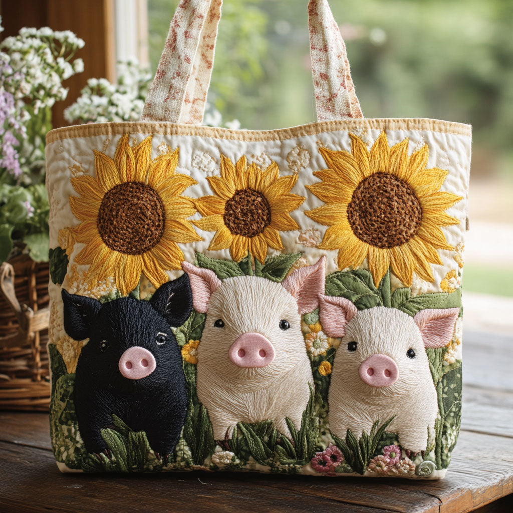 Noelle | Sunflower and Pigs Tote