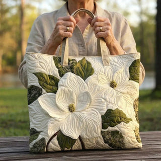 Bridget | Artisanal - Elegant White Lilies Tote