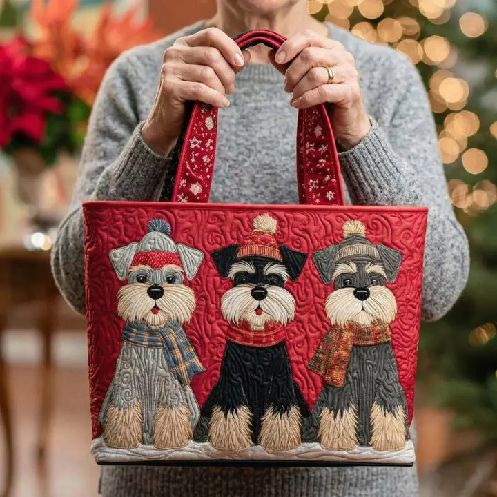 Marguerite | Artisanal Bag - Trio of Schnauzers Tote