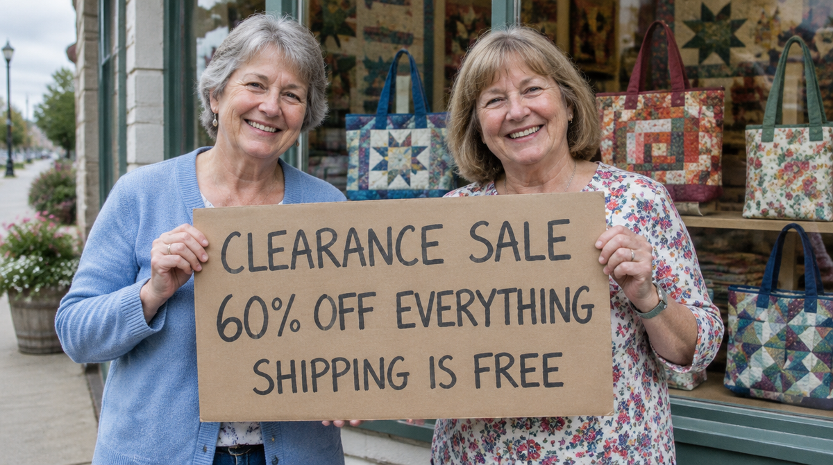 Clearance sale 60 percent off